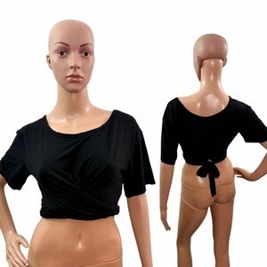 Victoria Secret Women’s Size Small Short Sleeve Back Tie Crop Top Shirt